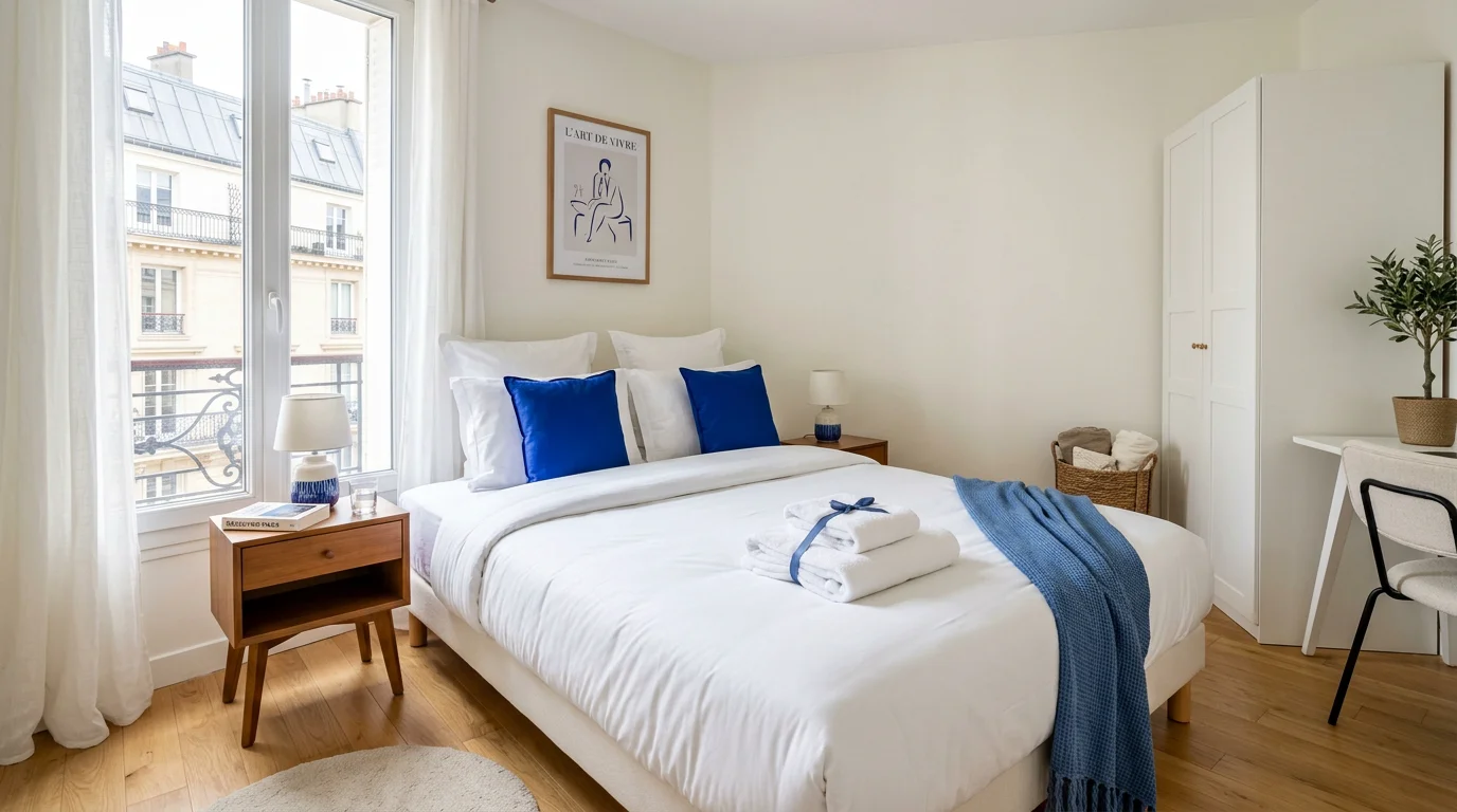 Logement de location saisonnière préparé après une prestation de ménage