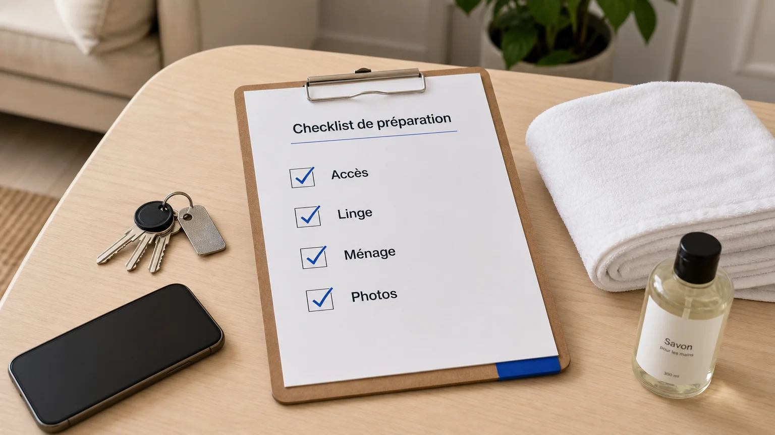 Checklist française pour vérifier une intervention de ménage Airbnb urgent